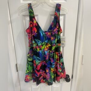 Maxine of Hollywood - Empire Swimdress - Black - 18W - New With Tags